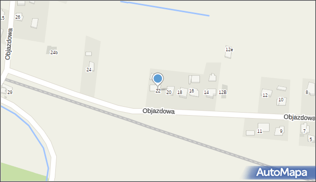 Stawy Monowskie, Objazdowa, 22, mapa Stawy Monowskie