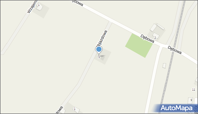 Stronno, Objazdowa, 1, mapa Stronno