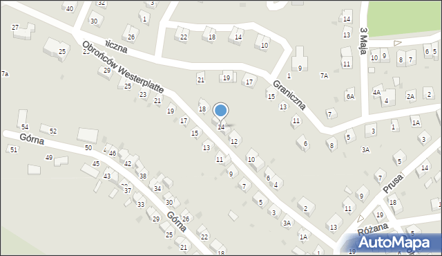 Szczawno-Zdrój, Obrońców Westerplatte, 14, mapa Szczawno-Zdrój