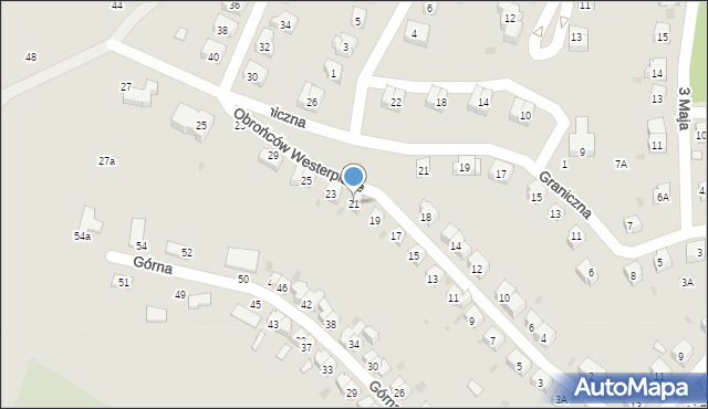 Szczawno-Zdrój, Obrońców Westerplatte, 21, mapa Szczawno-Zdrój