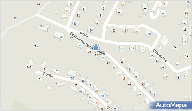 Szczawno-Zdrój, Obrońców Westerplatte, 23, mapa Szczawno-Zdrój