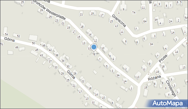 Szczawno-Zdrój, Obrońców Westerplatte, 9, mapa Szczawno-Zdrój