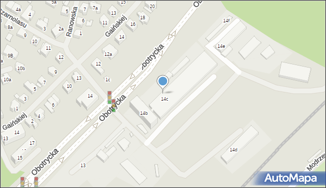 Szczecin, Obotrycka, 4c, mapa Szczecina