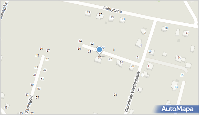 Szczecinek, Obrońców Westerplatte, 20, mapa Szczecinek