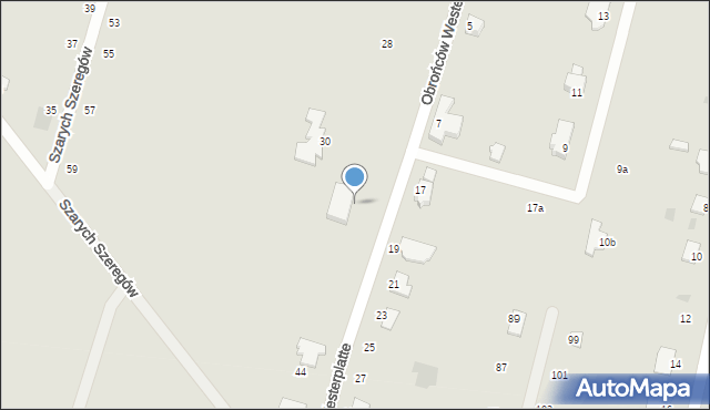 Szczecinek, Obrońców Westerplatte, 30a, mapa Szczecinek