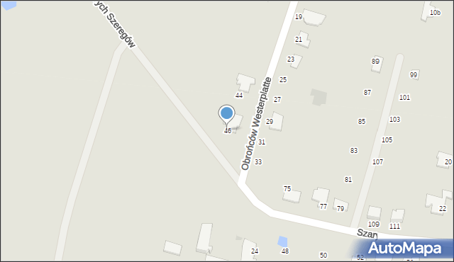 Szczecinek, Obrońców Westerplatte, 46, mapa Szczecinek