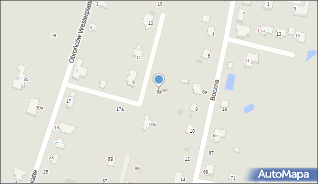 Szczecinek, Obrońców Westerplatte, 9a, mapa Szczecinek