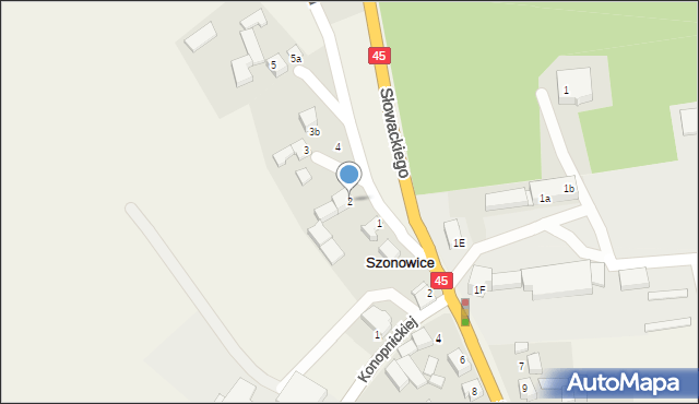 Szonowice, Obrońców Pokoju, 2, mapa Szonowice