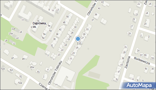 Tarnów, Obrońców Tobruku, 21, mapa Tarnów