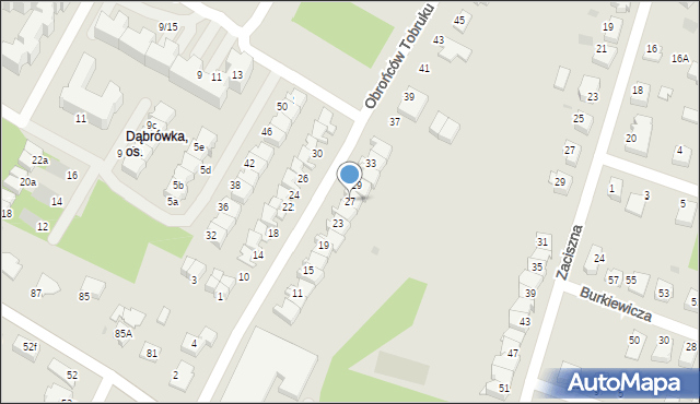 Tarnów, Obrońców Tobruku, 27, mapa Tarnów