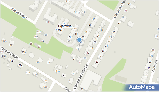 Tarnów, Obrońców Tobruku, 34, mapa Tarnów