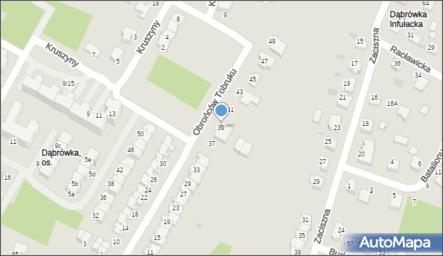 Tarnów, Obrońców Tobruku, 39, mapa Tarnów