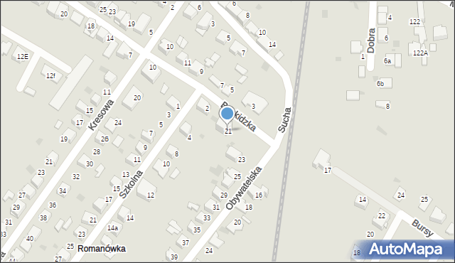 Tarnów, Obywatelska, 21, mapa Tarnów