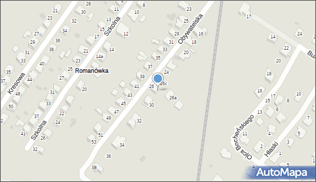 Tarnów, Obywatelska, 28, mapa Tarnów