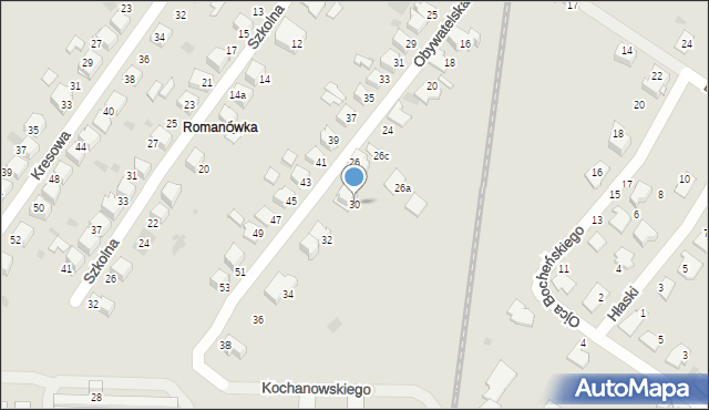 Tarnów, Obywatelska, 30, mapa Tarnów