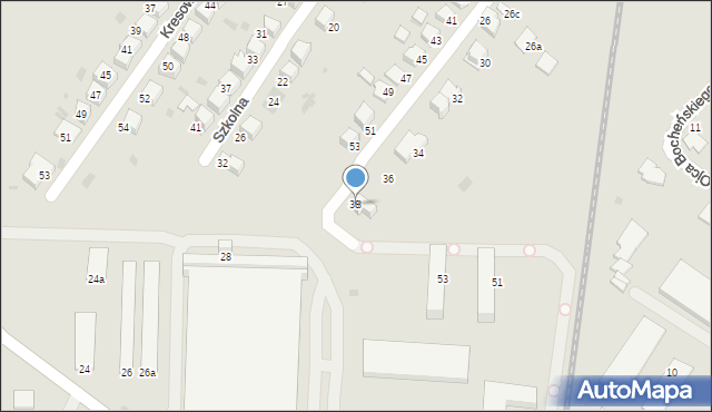 Tarnów, Obywatelska, 38, mapa Tarnów
