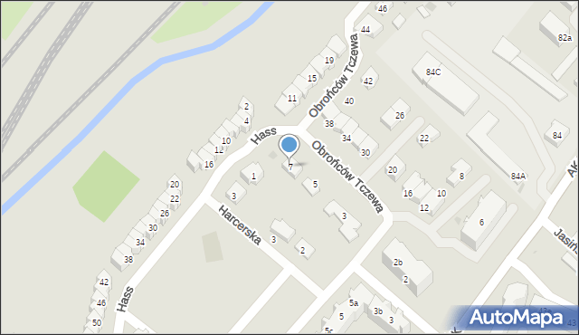 Tczew, Obrońców Tczewa, 7, mapa Tczew