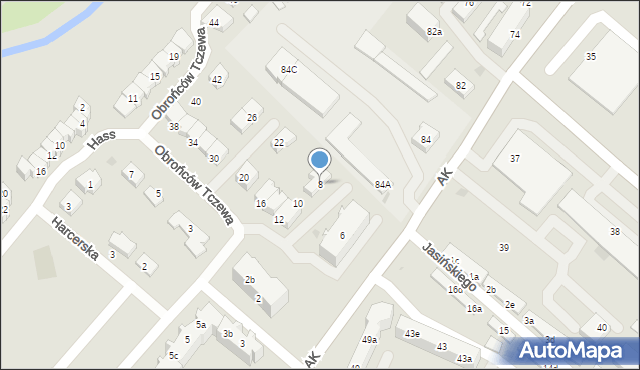 Tczew, Obrońców Tczewa, 8, mapa Tczew