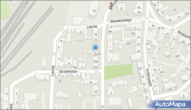 Tczew, Obrońców Westerplatte, 23, mapa Tczew