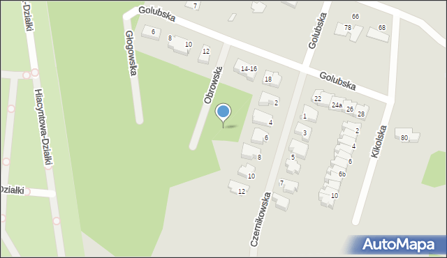 Toruń, Obrowska, 7, mapa Torunia