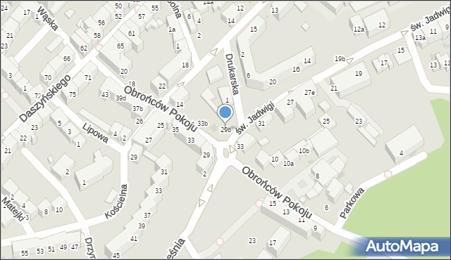 Trzebnica, Obrońców Pokoju, 29b, mapa Trzebnica