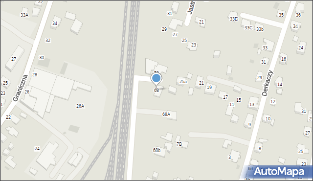 Tychy, Objazdowa, 68, mapa Tychów