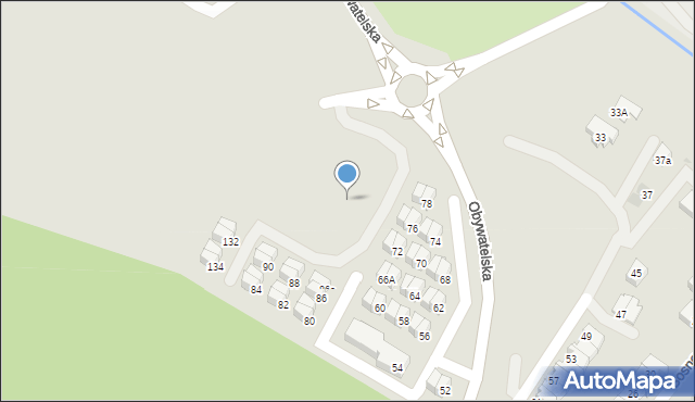 Tychy, Obywatelska, 106, mapa Tychów