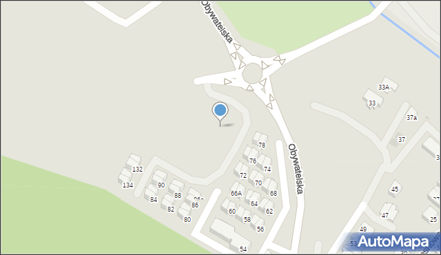 Tychy, Obywatelska, 112, mapa Tychów