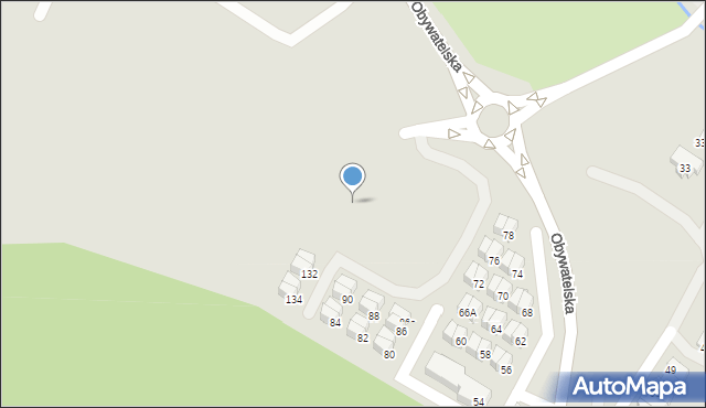 Tychy, Obywatelska, 126, mapa Tychów