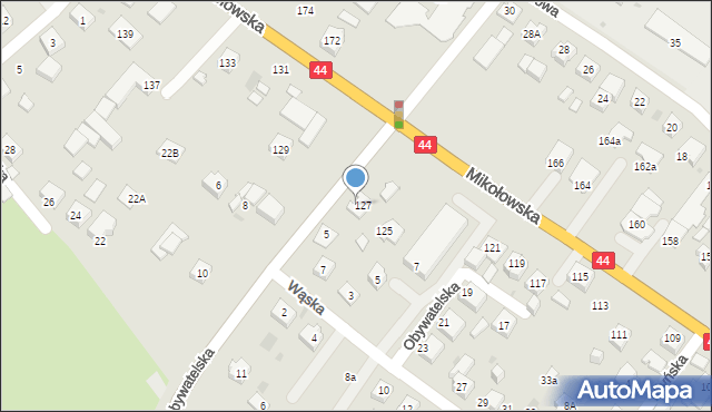 Tychy, Obywatelska, 3, mapa Tychów