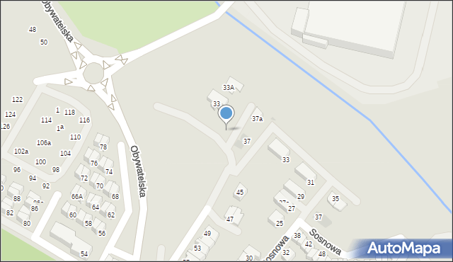 Tychy, Obywatelska, 31b, mapa Tychów