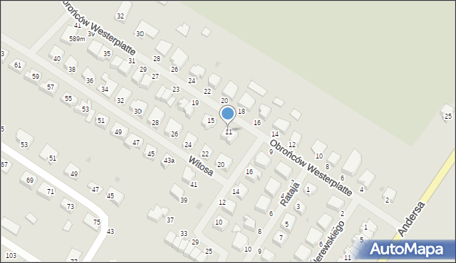 Wałcz, Obrońców Westerplatte, 11, mapa Wałcz