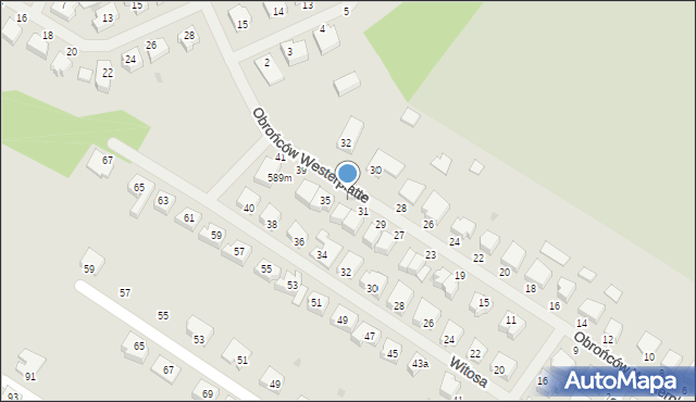 Wałcz, Obrońców Westerplatte, 33, mapa Wałcz