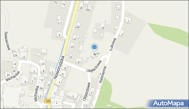 Wambierzyce, Objazdowa, 8a, mapa Wambierzyce