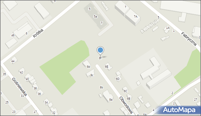 Warka, Obwodowa, 6f, mapa Warka