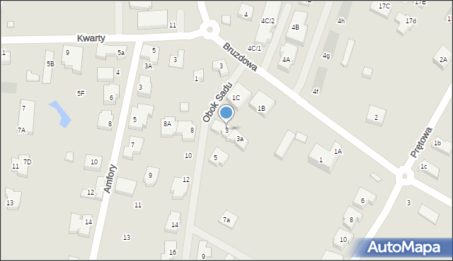 Warszawa, Obok Sadu, 3, mapa Warszawy