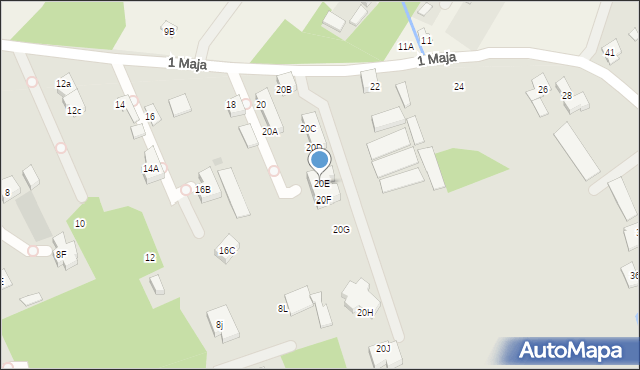 Warszawa, Obrębowa, 20E, mapa Warszawy