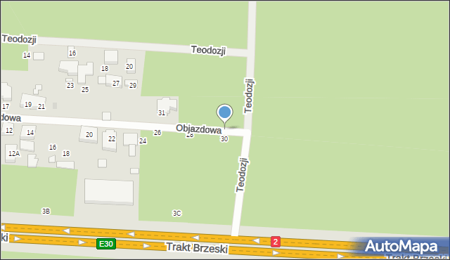 Warszawa, Objazdowa, 35, mapa Warszawy