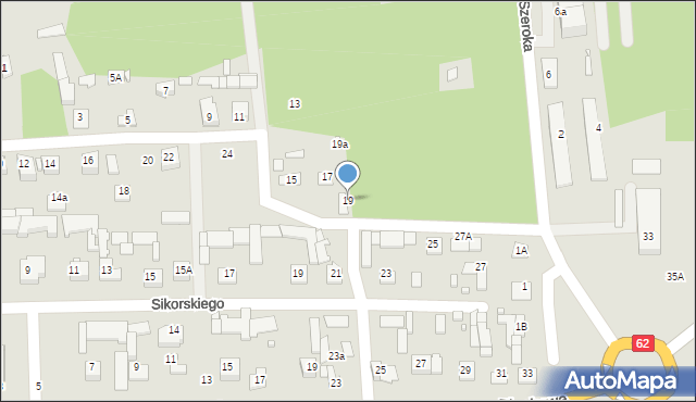 Węgrów, Obrońców Westerplatte, 19, mapa Węgrów