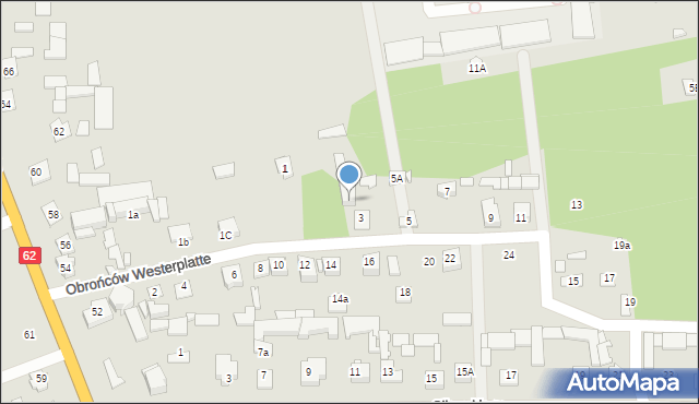 Węgrów, Obrońców Westerplatte, 3a, mapa Węgrów