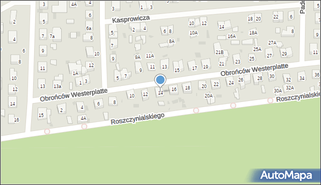 Wejherowo, Obrońców Westerplatte, 14, mapa Wejherowo