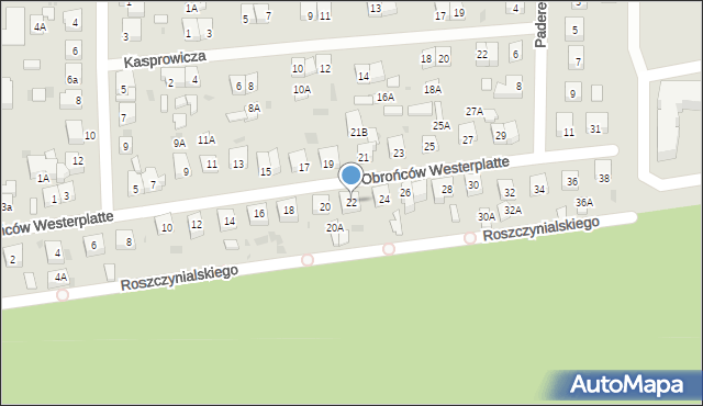 Wejherowo, Obrońców Westerplatte, 22, mapa Wejherowo
