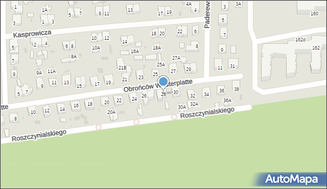 Wejherowo, Obrońców Westerplatte, 28, mapa Wejherowo