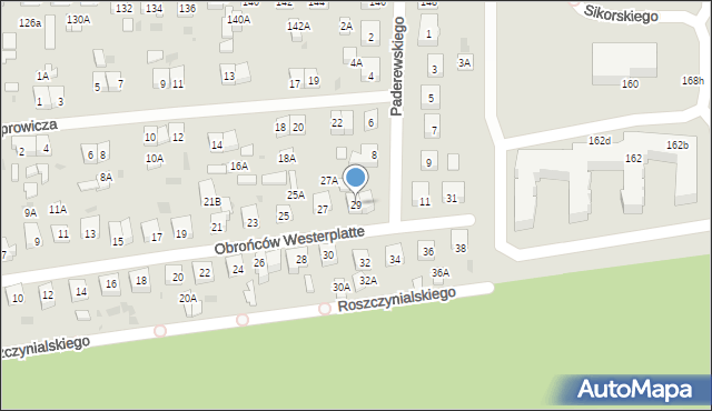 Wejherowo, Obrońców Westerplatte, 29, mapa Wejherowo