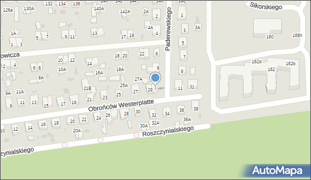 Wejherowo, Obrońców Westerplatte, 29a, mapa Wejherowo