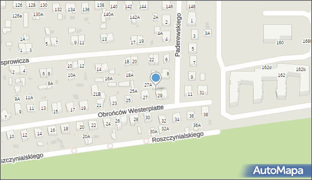 Wejherowo, Obrońców Westerplatte, 29B, mapa Wejherowo
