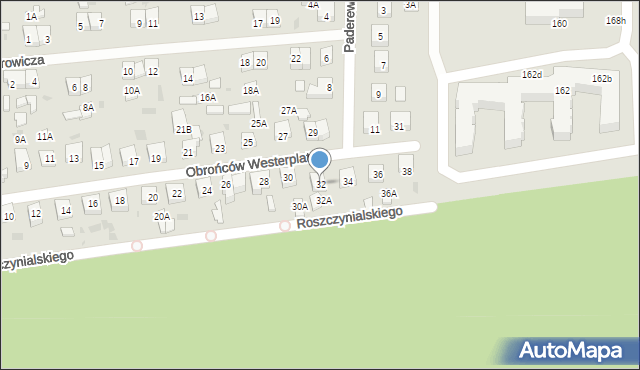 Wejherowo, Obrońców Westerplatte, 32, mapa Wejherowo
