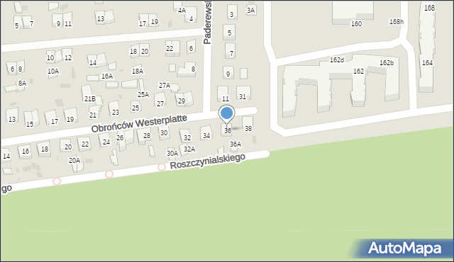 Wejherowo, Obrońców Westerplatte, 36, mapa Wejherowo