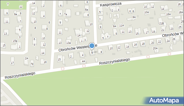Wejherowo, Obrońców Westerplatte, 6, mapa Wejherowo