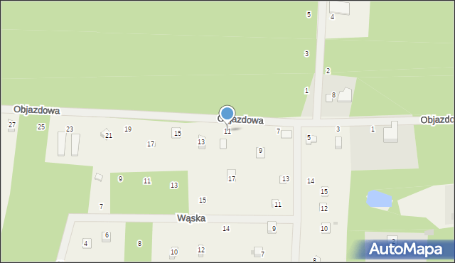 Władysławów, Objazdowa, 11, mapa Władysławów